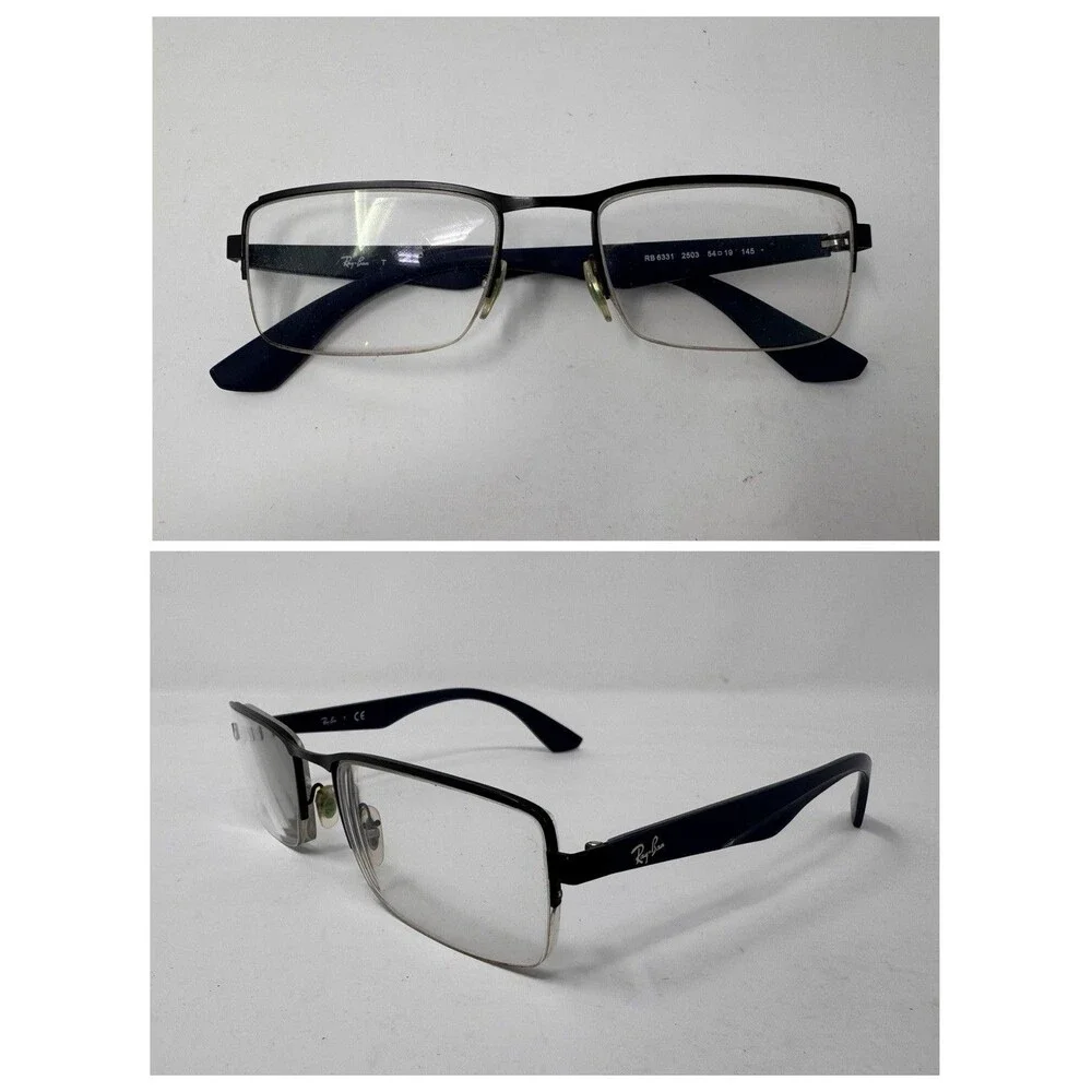 Ray-Ban RB6331 Eyeglass Frames Only 54-19-145 Half Rim Black 2503